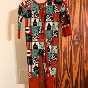 New Cowboy Patchwork Kids One Piece